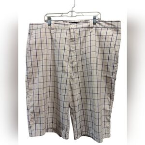 NBN Gear-Flat Front Bermuda Plaid Shorts- Size 46